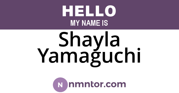 Shayla Yamaguchi