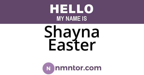 Shayna Easter