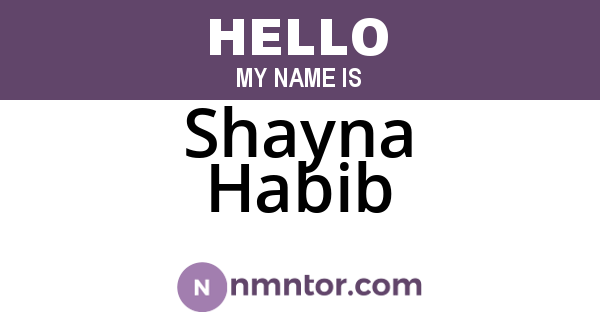 Shayna Habib