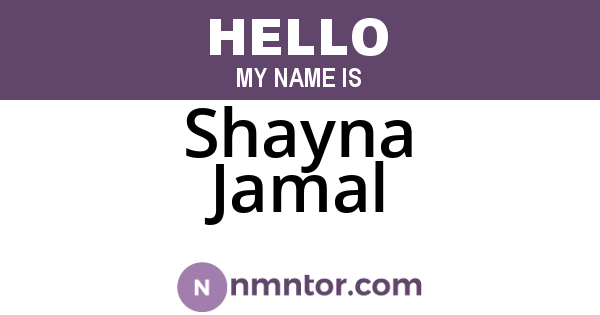 Shayna Jamal