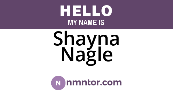 Shayna Nagle