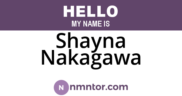 Shayna Nakagawa