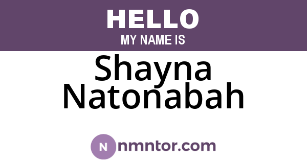 Shayna Natonabah