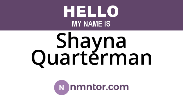 Shayna Quarterman