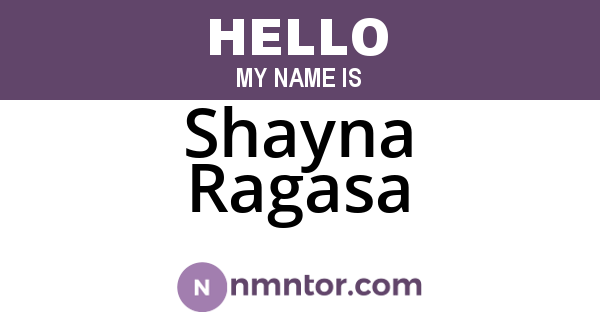 Shayna Ragasa
