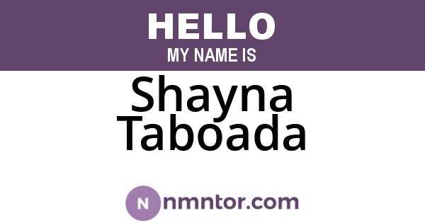 Shayna Taboada