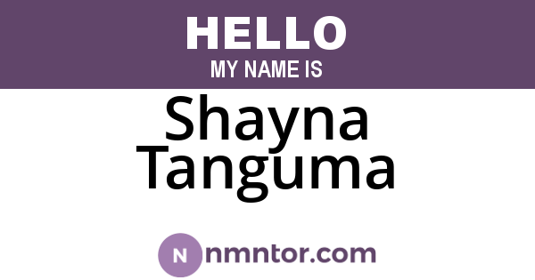 Shayna Tanguma