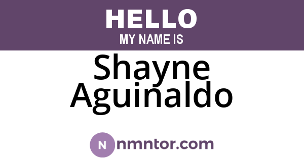 Shayne Aguinaldo