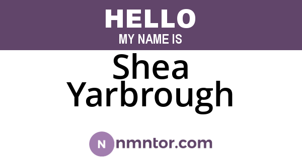 Shea Yarbrough