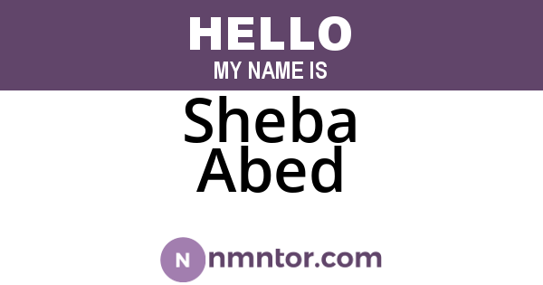 Sheba Abed
