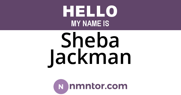 Sheba Jackman