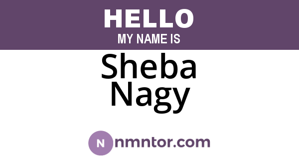Sheba Nagy