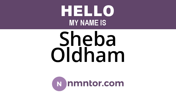 Sheba Oldham