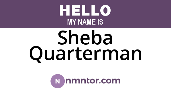 Sheba Quarterman