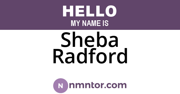 Sheba Radford
