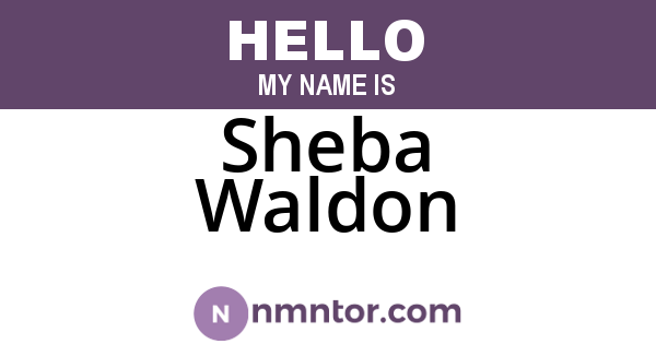 Sheba Waldon