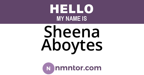 Sheena Aboytes