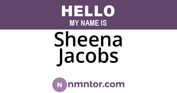 Sheena Jacobs