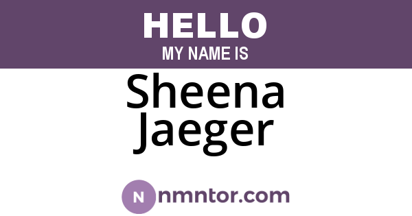 Sheena Jaeger