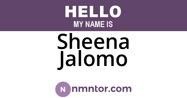Sheena Jalomo