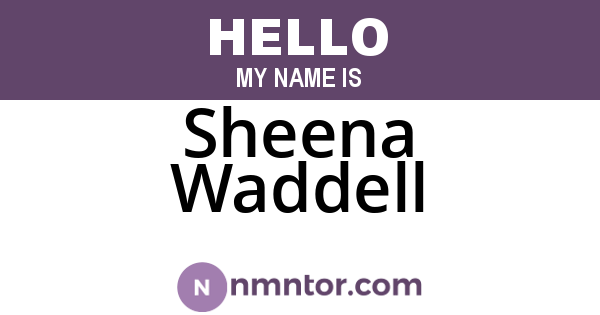 Sheena Waddell