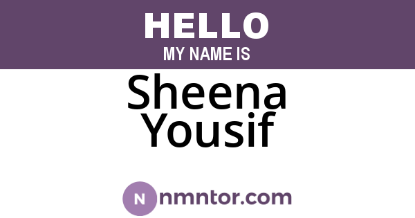 Sheena Yousif