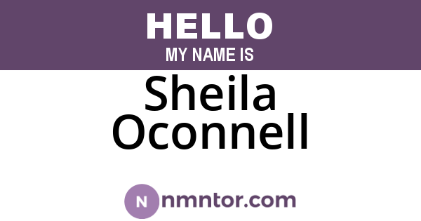 Sheila Oconnell