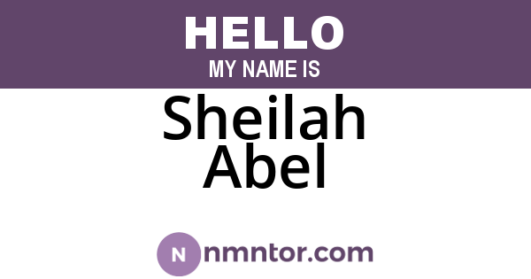 Sheilah Abel