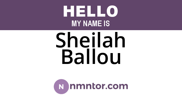 Sheilah Ballou