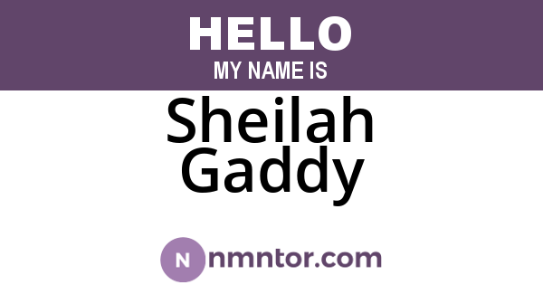 Sheilah Gaddy