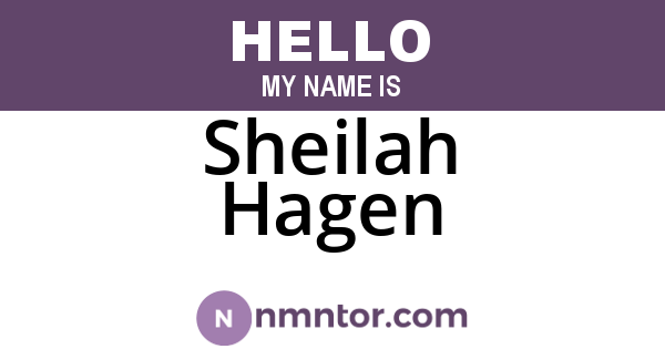 Sheilah Hagen