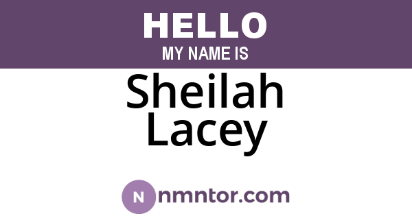 Sheilah Lacey