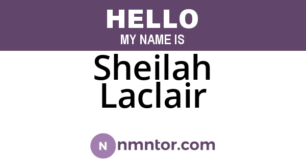 Sheilah Laclair