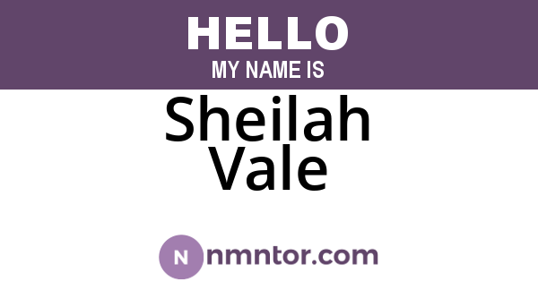 Sheilah Vale