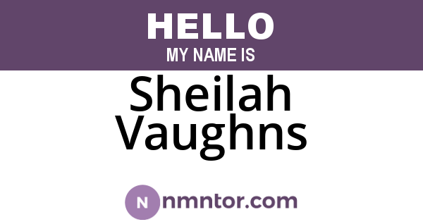 Sheilah Vaughns