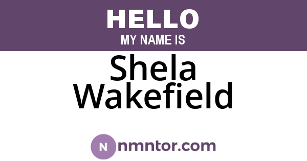 Shela Wakefield