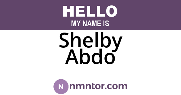 Shelby Abdo