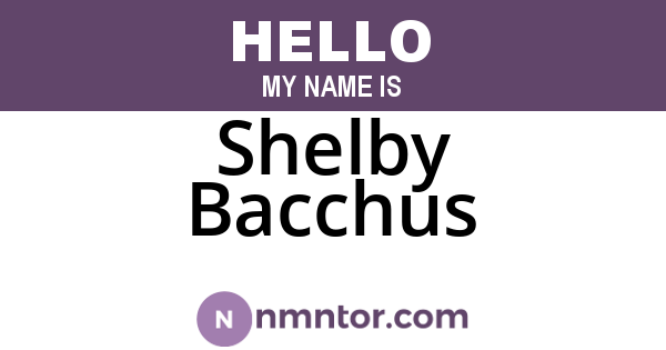Shelby Bacchus
