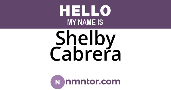 Shelby Cabrera