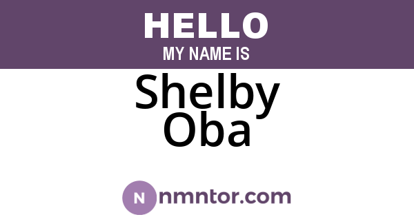 Shelby Oba