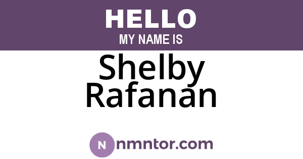 Shelby Rafanan