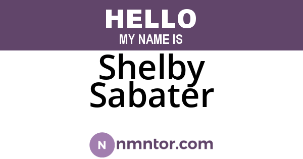 Shelby Sabater