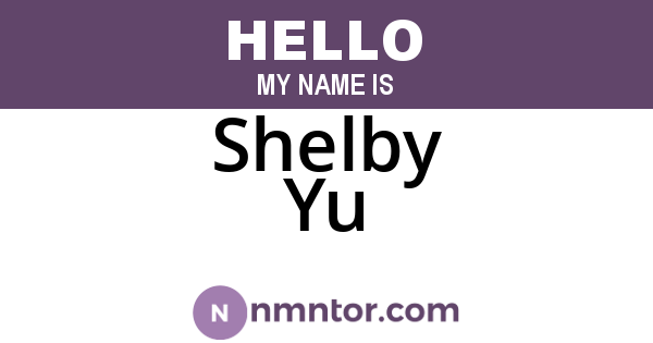 Shelby Yu