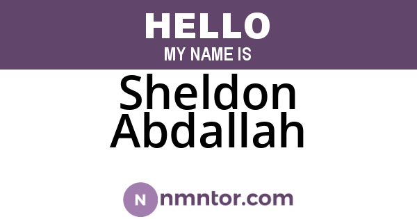 Sheldon Abdallah