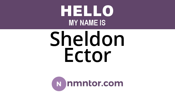 Sheldon Ector