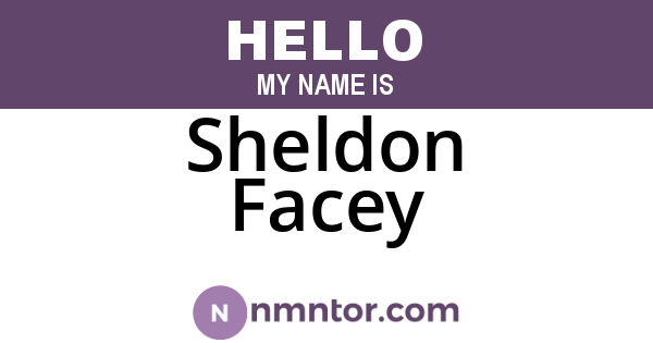 Sheldon Facey
