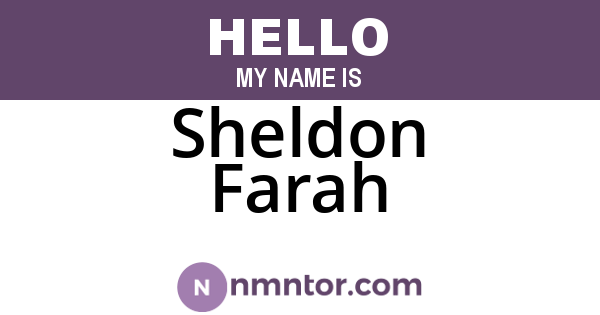 Sheldon Farah