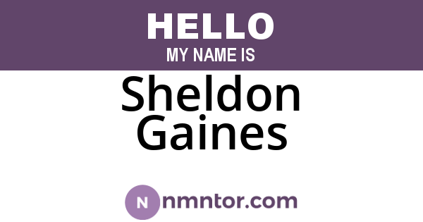 Sheldon Gaines