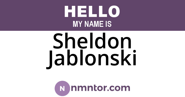 Sheldon Jablonski