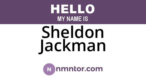 Sheldon Jackman